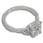 Lab Created Diamond 1ct Twist Milgrain Ring