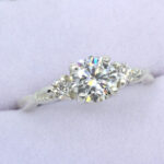 Lab Created Diamond 1ct Twist Milgrain Ring