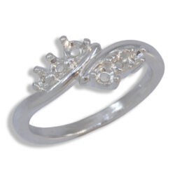 Arabella - Crossover Six Stone Pre-Notched Ring Mounting