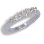 Graduated Five Stone Round Pre-notched Ring Mounting