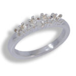 Graduated Five Stone Round Pre-notched Ring Mounting