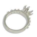 Round Tulip Accented Pre-notched Ring Mounting - Yellow Gold