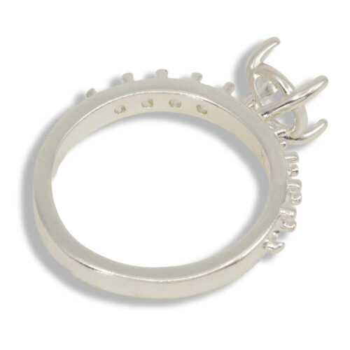 Round Basket Head Accented Pre-notched Ring Mounting