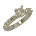 Round Basket Head Accented Pre-notched Ring Mounting