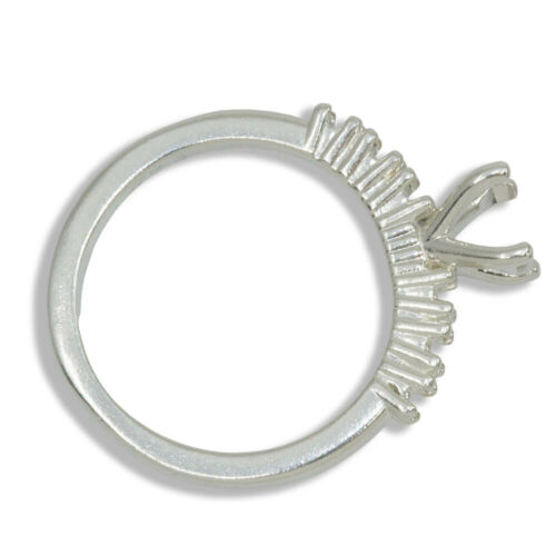 Round Vee Head Accented Pre-notched Ring Mounting