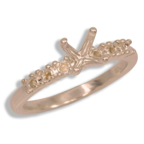Round Vee Head Accented Pre-notched Ring Mounting