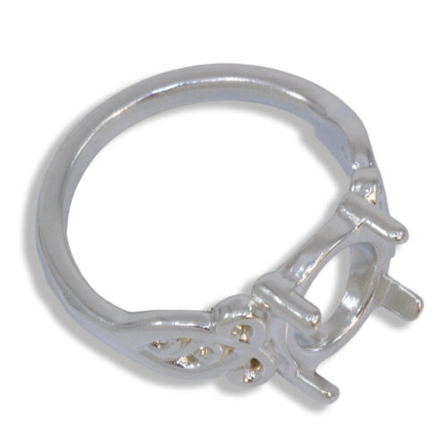 Oval Cabochon Scroll Ring Mounting