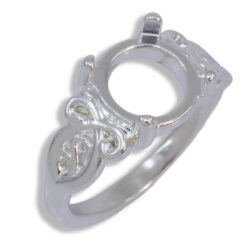 Oval Cabochon Scroll Ring Mounting
