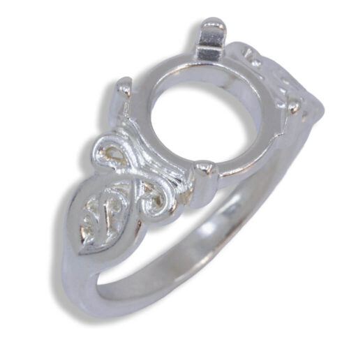 Oval Cabochon Scroll Ring Mounting