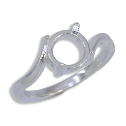Aria Ring - Round Cabochon Solitaire Bypass Ring Mounting