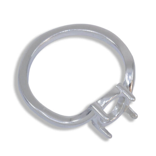 Aria Ring - Round Cabochon Solitaire Bypass Ring Mounting