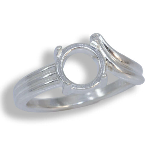 Round Cabochon Sculpted ByPass Ring Mounting