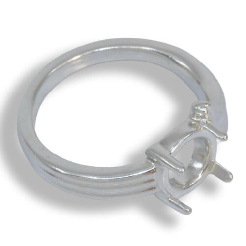 Round Cabochon Sculpted ByPass Ring Mounting