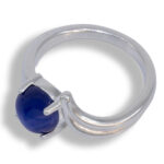 Lab Created Star Sapphire 8mm Round Cabochon Sculpted ByPass Ring