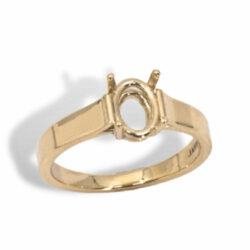 Oval Cathedral Wide Band Pre-notched Ring Mounting