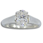 Lab Created Diamond 1.25ct Oval Solitaire Ring