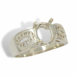 Oval Filigree Design Ring Mounting