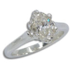 Lab Created Diamond 1.34ct Oval Cathedral Tulip Solitaire Ring