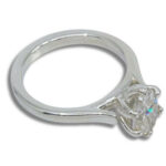 Lab Created Diamond 1.34ct Oval Cathedral Tulip Solitaire Ring