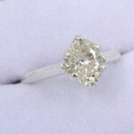 Lab Created Diamond 1.34ct Oval Cathedral Tulip Solitaire Ring