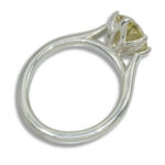 Lab Created Diamond Fancy Intense Yellow 2.02ct VS2 Oval Tulip Solitaire Ring