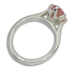 Lab Created Diamond Fancy Vivid Pink 2.09ct VS1 Oval Tulip Solitaire Ring