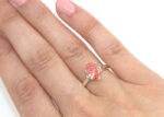 Lab Created Diamond Fancy Vivid Pink 2.09ct VS1 Oval Tulip Solitaire Ring