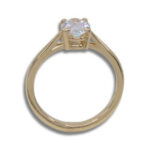 Lab Created Diamond 0.76ct Oval Solitaire Ring
