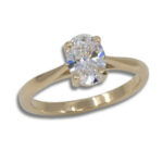 Lab Created Diamond 0.76ct Oval Gold Ring