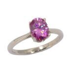 Synthetic Pink Moissanite Rounds - Finished Example