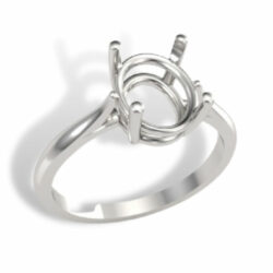 Oval Solitaire Rings