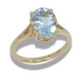 Aquamarine Solitaire 10x8mm Oval Ring