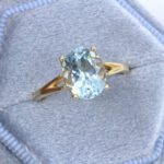 Aquamarine Solitaire 10x8mm Oval Ring