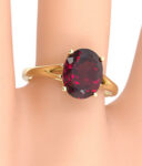 Natural Mozambique Garnet Solitaire 10x8mm Oval Ring