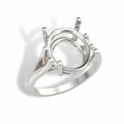 Oval Cathedral Wire Mount Pre-notched Ring Mounting