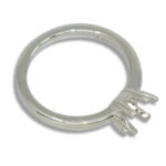 East West Oval 6 Prong Pre-notched Ring Mounting
