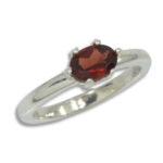 Garnet East West Oval Ring