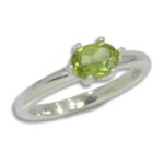 Peridot East West Oval Ring