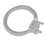 Tessa Ring - Oval Solitaire Curved Band Pre-notched Mounting