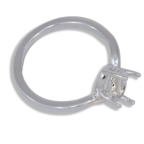 Tessa Ring - Oval Solitaire Curved Band Pre-notched Mounting