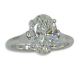 Lab Created Diamond 3.07ct G VVS2 Oval Ring