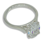 Lab Created Diamond 3.07ct G VVS2 Oval Ring
