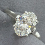Lab Created Diamond 3.07ct G VVS2 Oval Ring