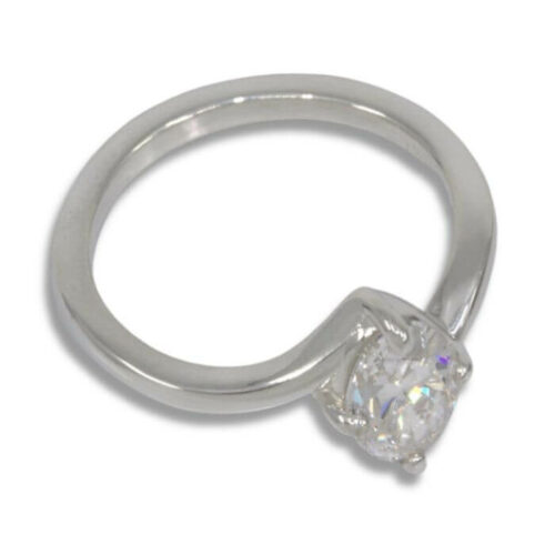 Lab Diamond 1.34ct Oval E VS1 Solitaire Twist IGI Cert