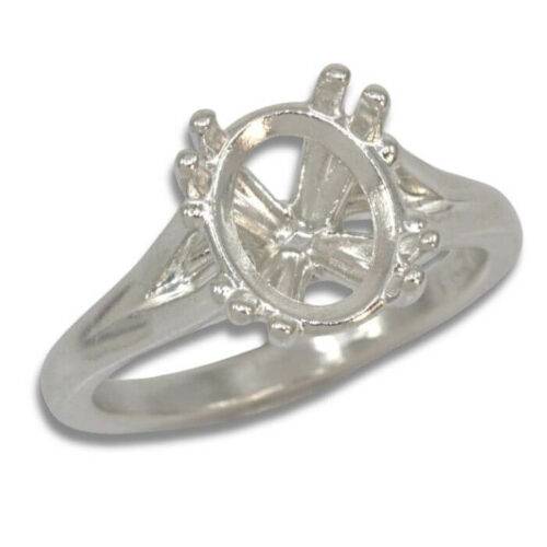 Oval Split Cathedral Pre-notched Ring Mounting