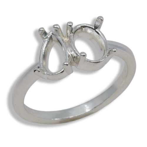 Toi et Moi Oval and Pear Pre-notched Ring Mounting