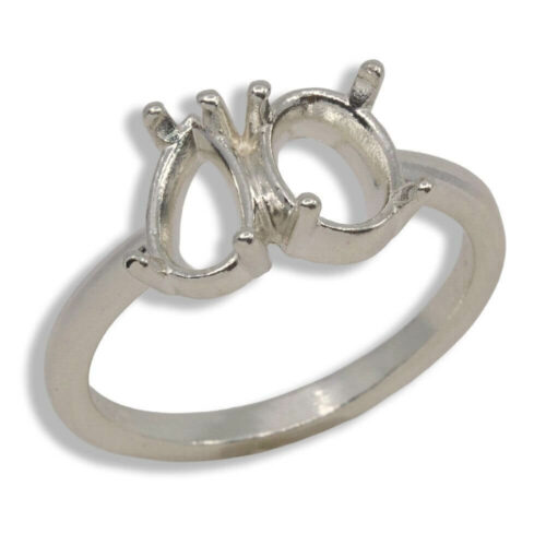 Toi et Moi Oval and Pear Pre-notched Ring Mounting