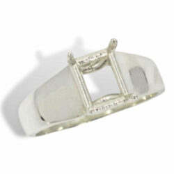 Emerald Cut Trellis Pre-notched Ring Mounting