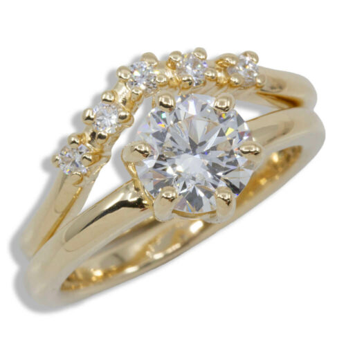 Lab Created Diamond 1.27ct Round Solitaire Gold Ring