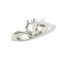 Solitaire Round ByPass Pre-notched Ring Mounting